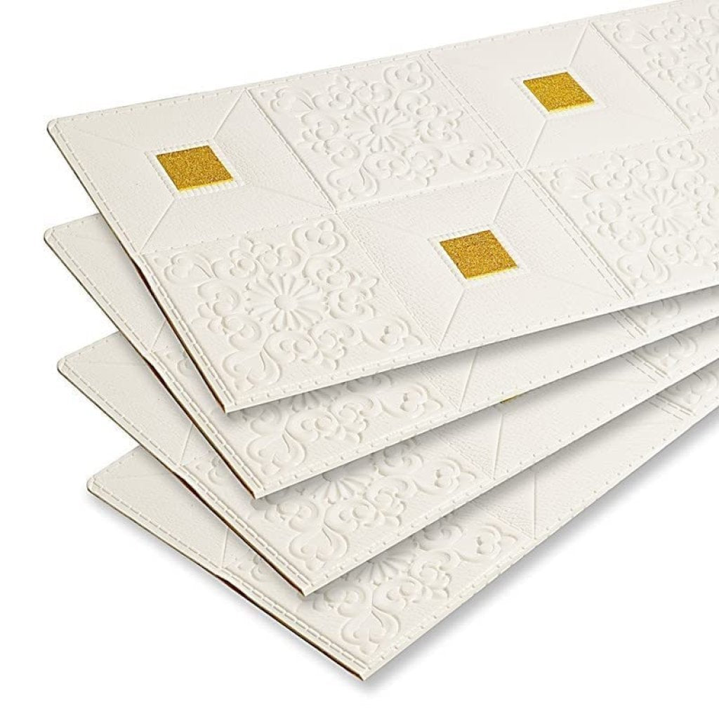 Golden tikdi 3D Brick Foam Wallpaper
