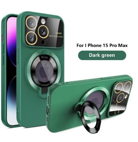 Dark Green iPhone 15 Pro Max Mobile Cover