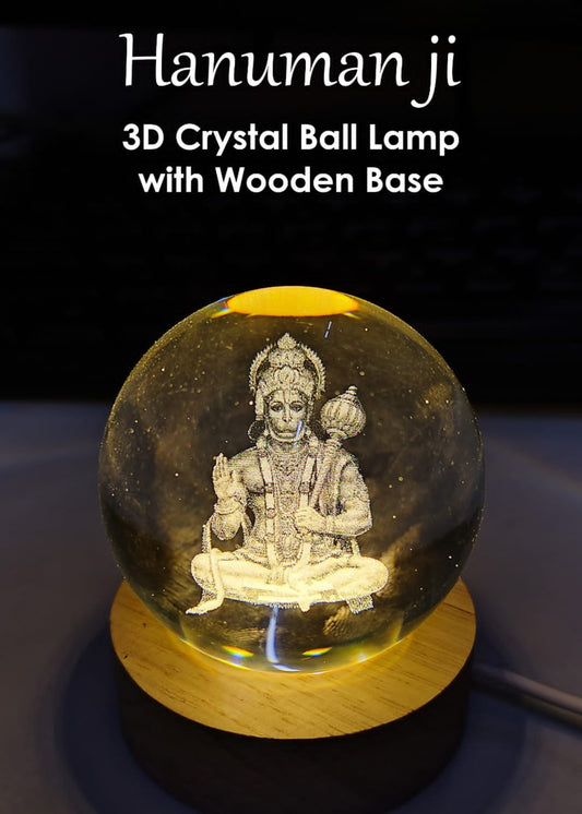 Hanuman Ji 3D Crystal Ball - Unique Bazar
