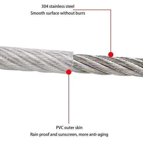 Heavy Duty Clothe Drying Wire Rope 10 Meter