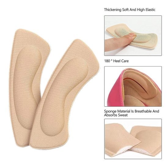 Heel Liner Grips Cushions Inserts for Loose Shoes Shoe Insoles 1 Pair