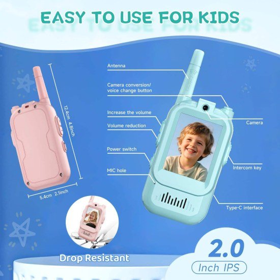 Kids Video Walkie Talkie Set