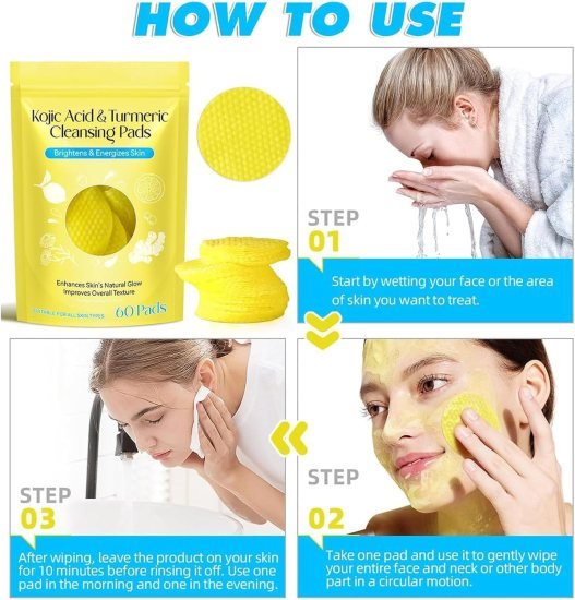 Kojic Acid and Turmeric Cleansing Pads