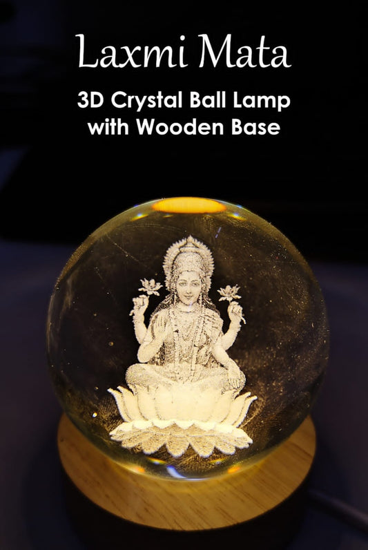 Laxmi Ji 3D Crystal Ball - Unique Bazar