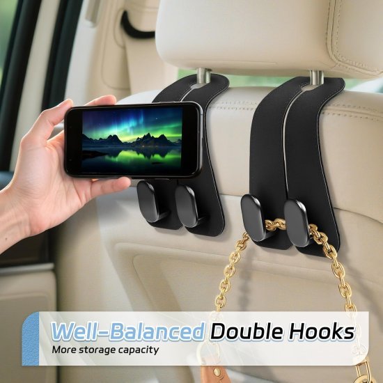 Leather Car Seat Headrest Hook 1pcs