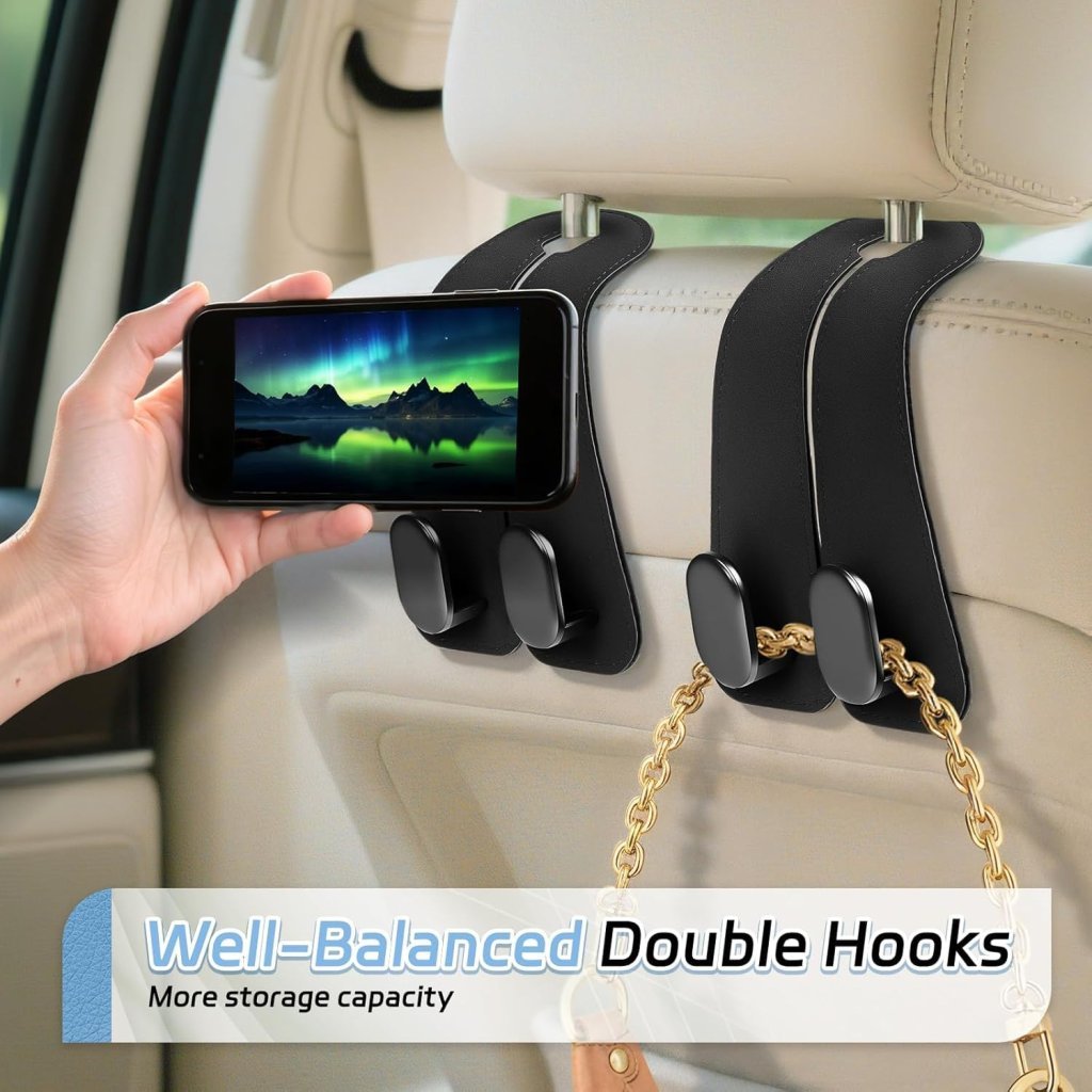 Leather Car Seat Headrest Hook 1pcs