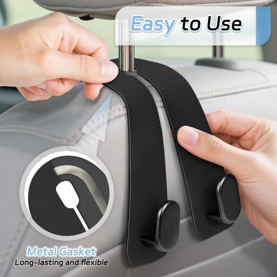 Leather Car Seat Headrest Hook 1pcs