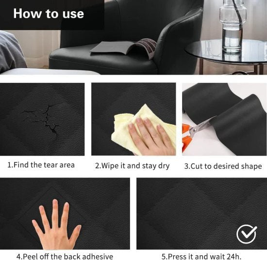Leather Patch Black