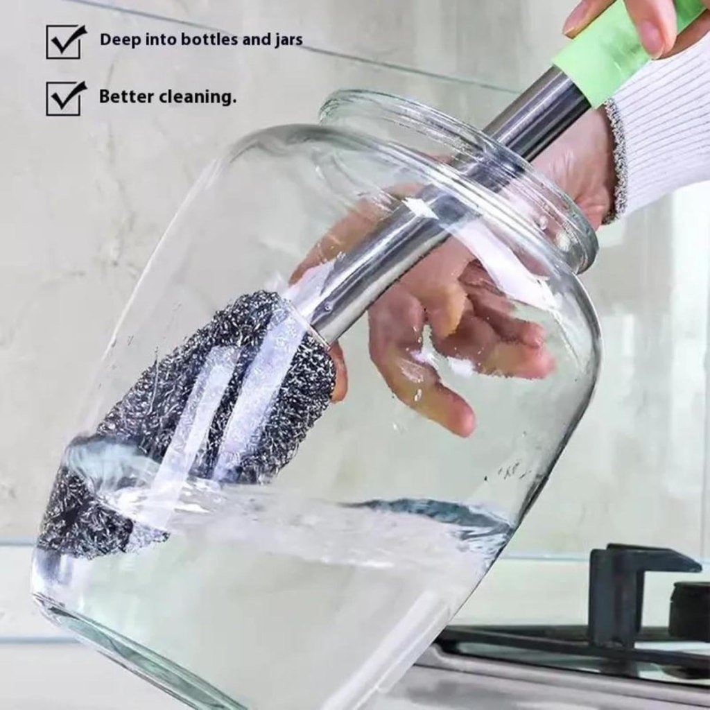Long Handle Steel Wire Bottle Cleaning Brush