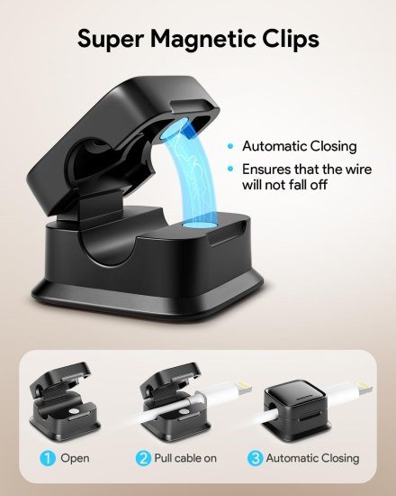 Magnetic Cable Clip Organizer Cord Holder