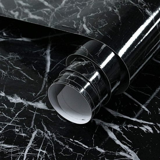 60x200 cm Black Marble Foil Roll