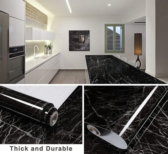 60x200 cm Black Marble Foil Roll