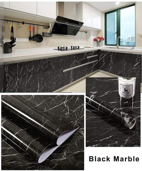 60x200 cm Black Marble Foil Roll