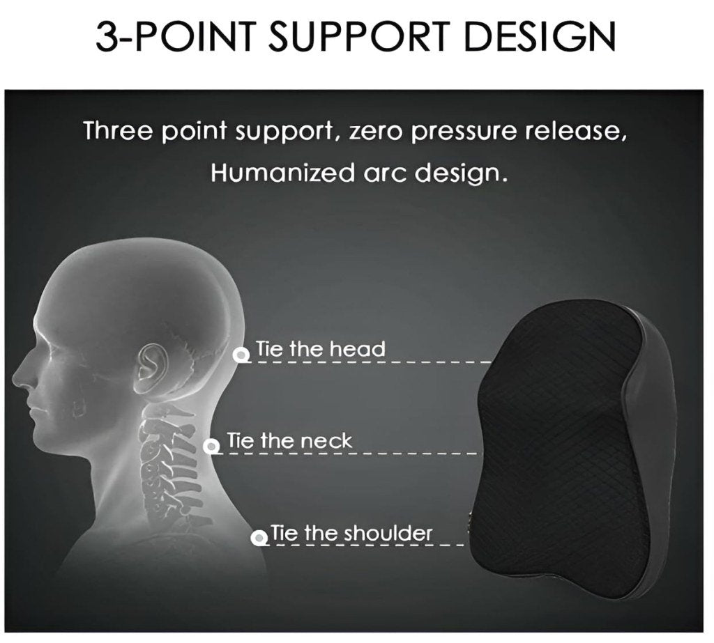 Memory Foam Car Head Rest Neck Pillow