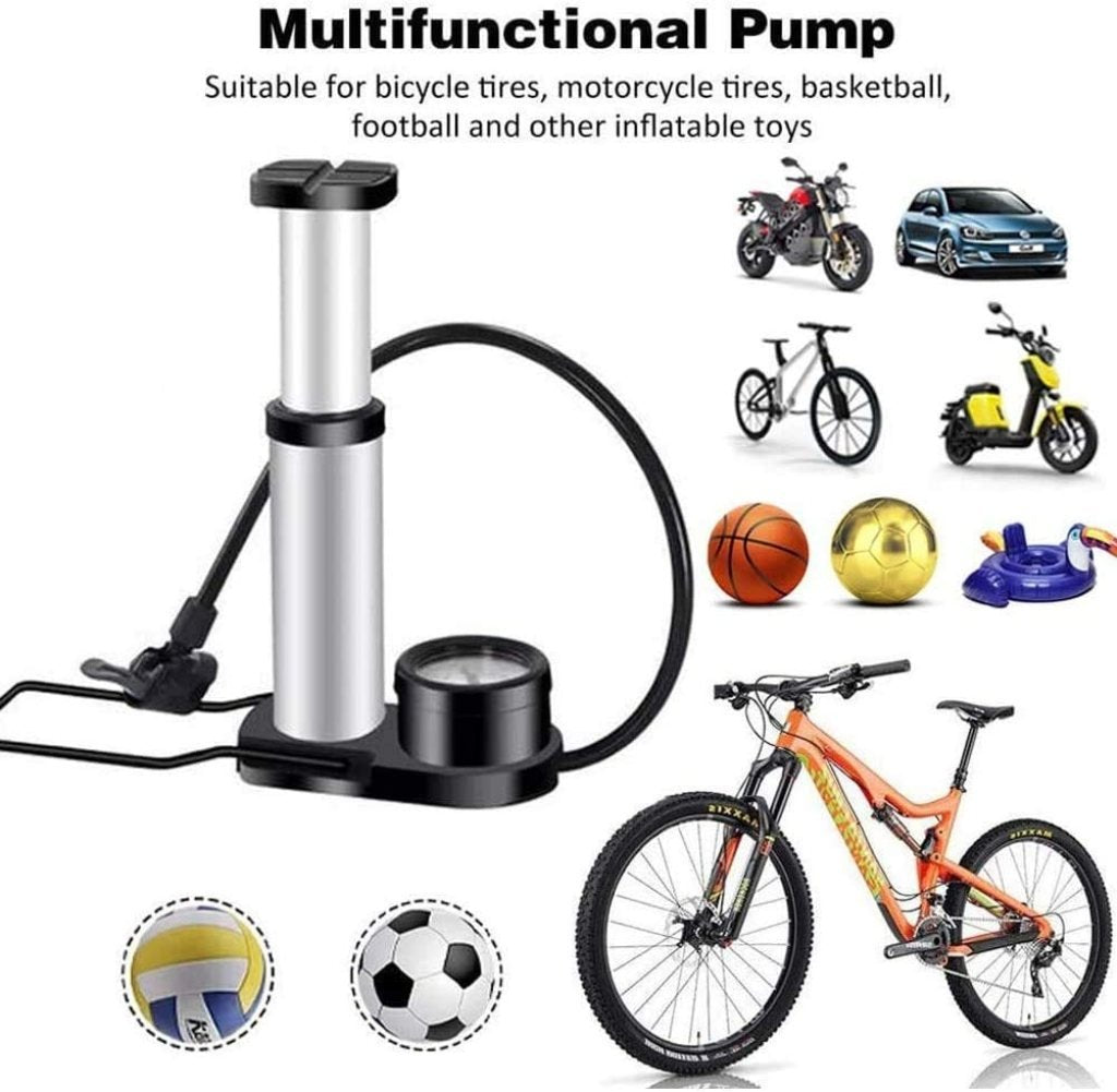 Mini Foot Pump Cycle Bicycle Bike Car Pump