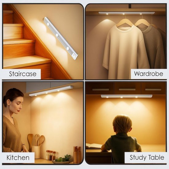 Motion Sensor Under The Cabinet Lights 3 Color