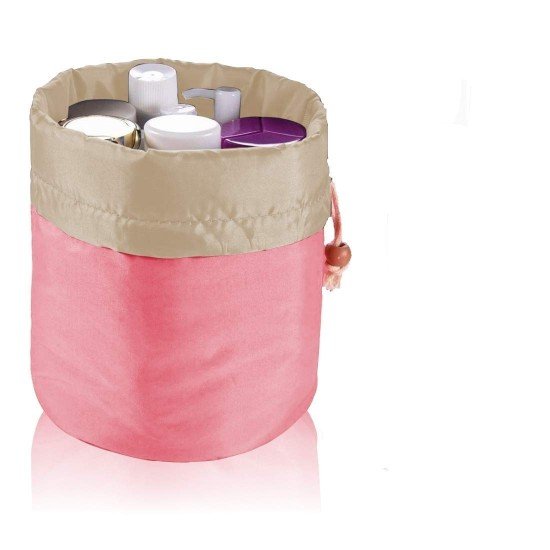 Cosmetic Pouch Makeup Bag Round Barrel Shape