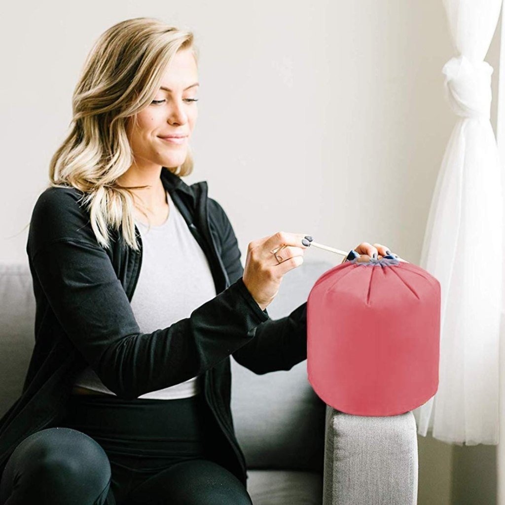 Cosmetic Pouch Makeup Bag Round Barrel Shape