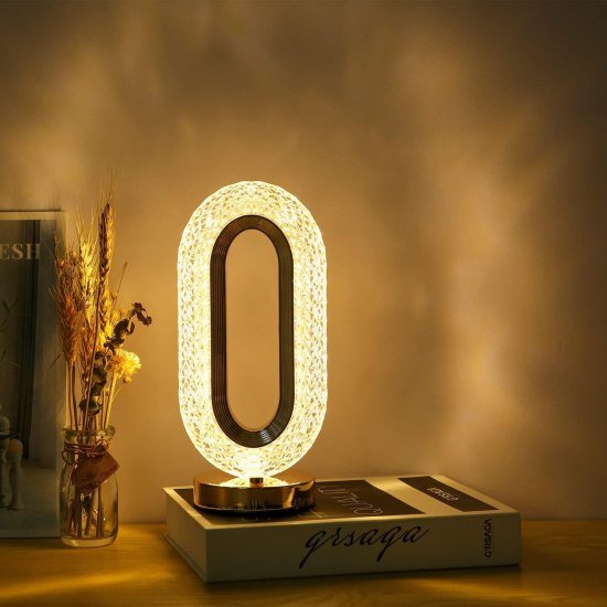 Oval Crystal Lamp