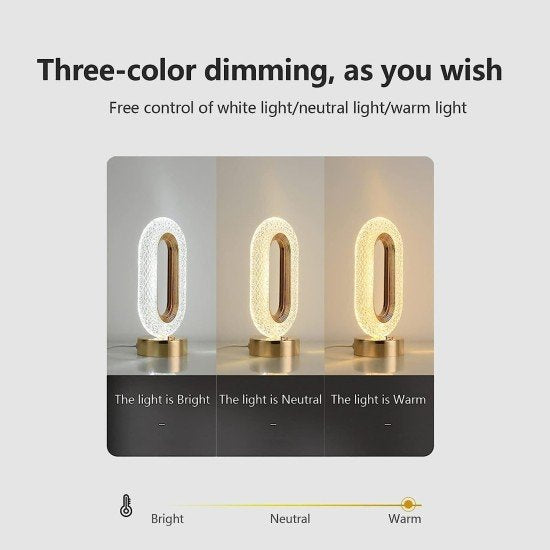 Oval Crystal Lamp