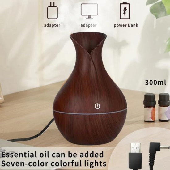 Pot Shape Wooden Humidifier