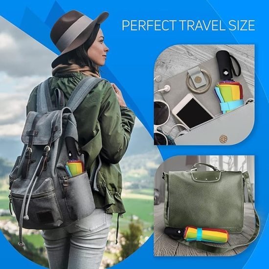 Rainbow Auto Open Close Umbrella