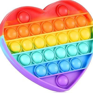 Heart Fidget Pop it Rainbow Toy
