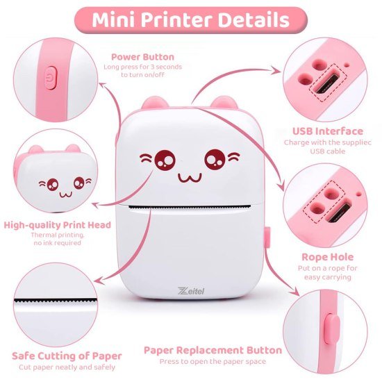 Rechargeable Mini Bluetooth Thermal Printer