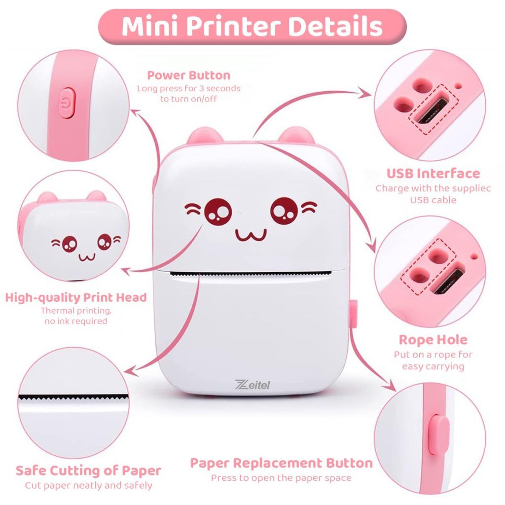 Rechargeable Mini Bluetooth Thermal Printer