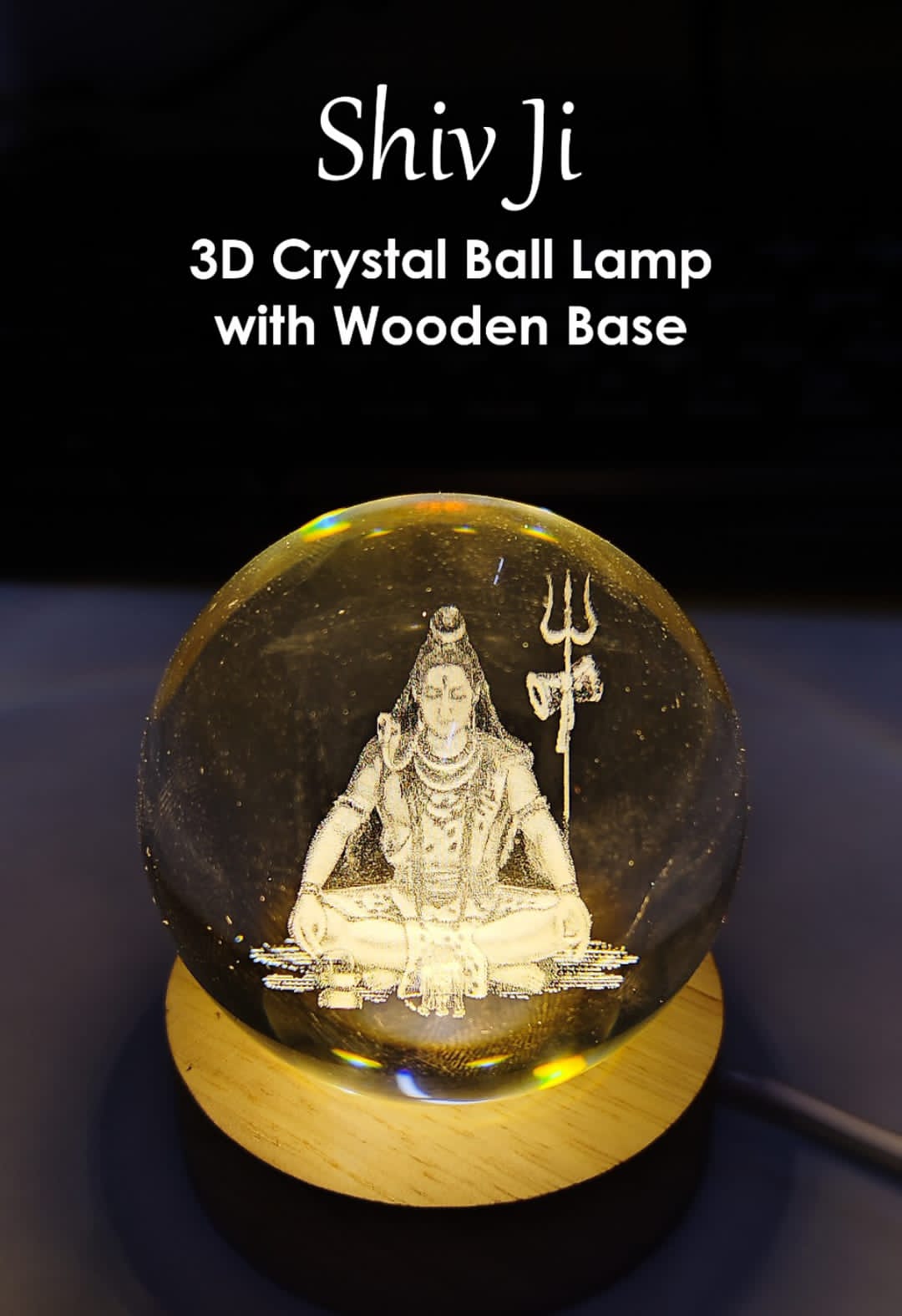 Shiv Ji 3D Crystal Ball - Unique Bazar