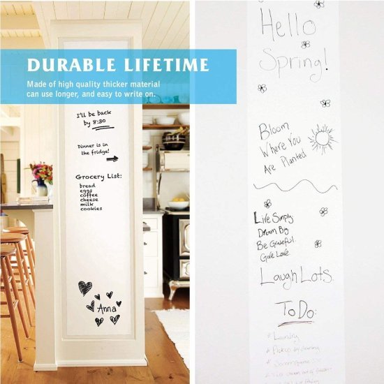 45cm x 200 cm White Board Sticker