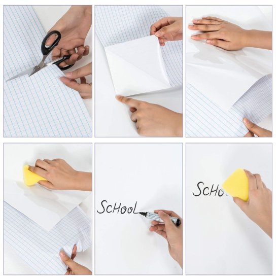 45cm x 200 cm White Board Sticker