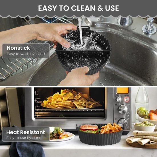Silicone Air Fryer Liners Pot 1pcs