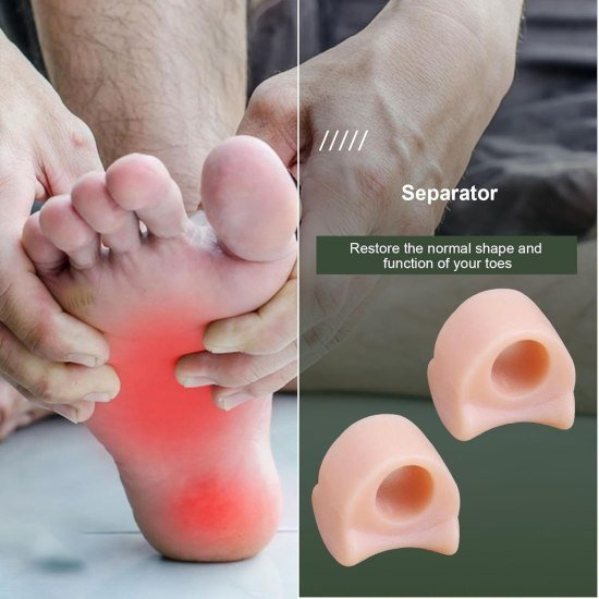 Silicone Gel Toe Separator Ring 1 Pair