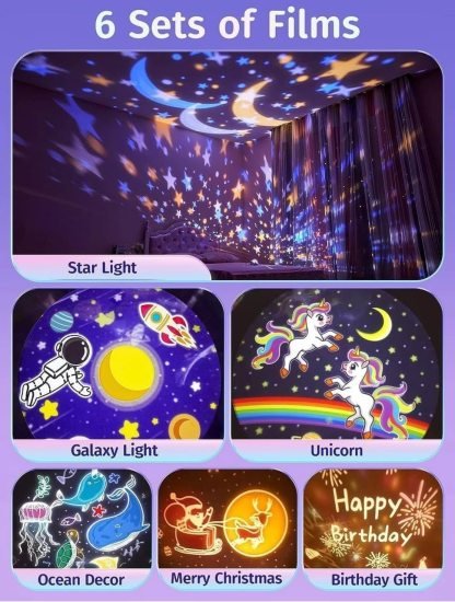 Star Projector Bunny Night Light Rabbits Night Light
