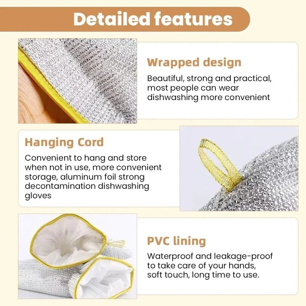 Steel Dish Washer Gloves