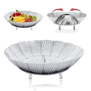 Steel Foldable Steam Basket