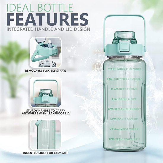 Transparent Motivational Timer Bottle set of 3