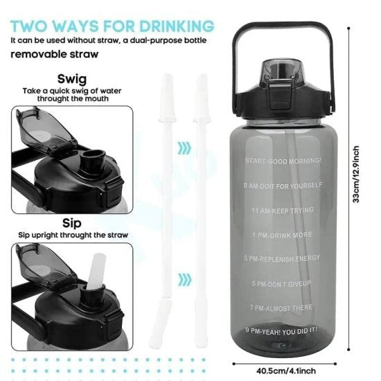 Transparent Motivational Timer Bottle set of 3