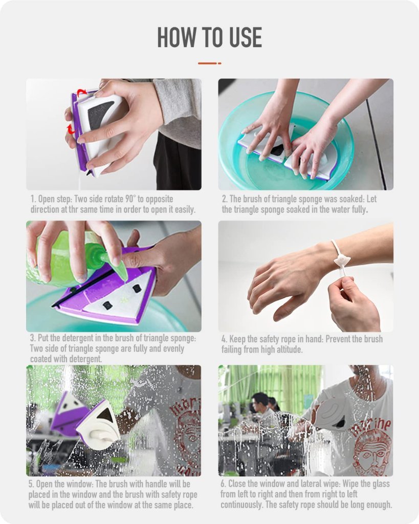 Triangle Magnetic Glass Cleaner