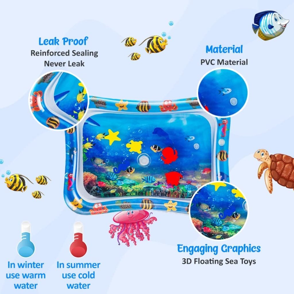 Tummy time Baby Play Water Mat slapped