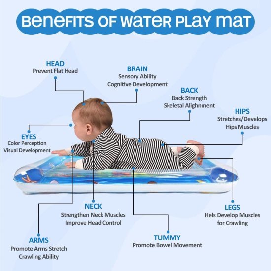 Tummy time Baby Play Water Mat slapped