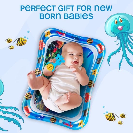 Tummy time Baby Play Water Mat slapped