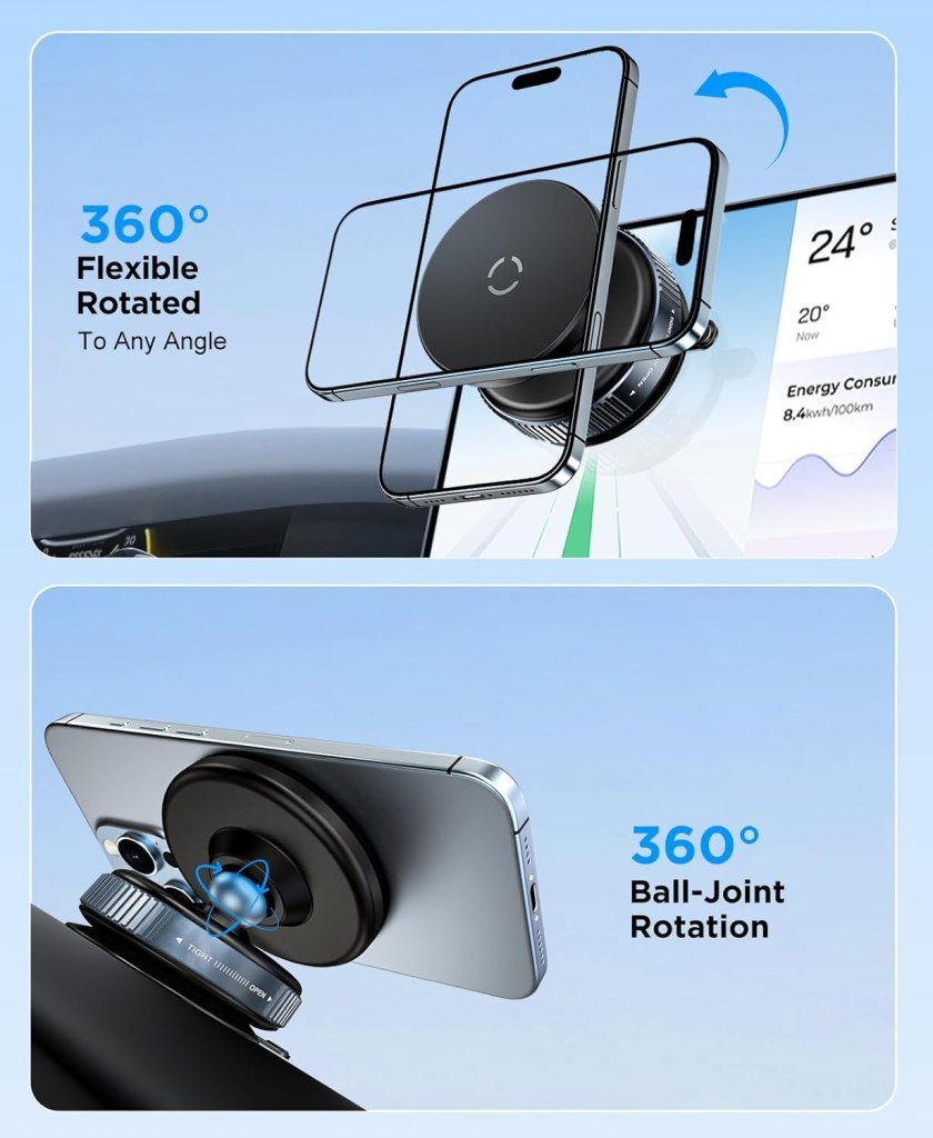 Vacuum Magnetic Phone Holder Mobile Stand - 1278