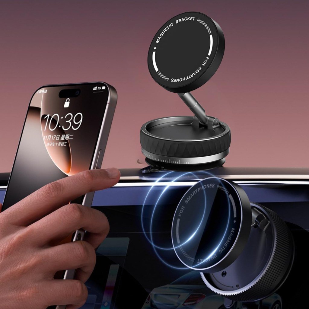Vacuum Magnetic Phone Holder Mobile Stand - 1413