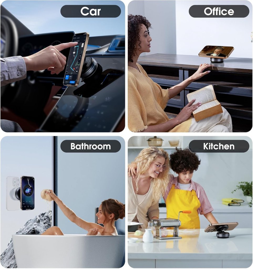 Vacuum Magnetic Phone Holder Mobile Stand - 1278