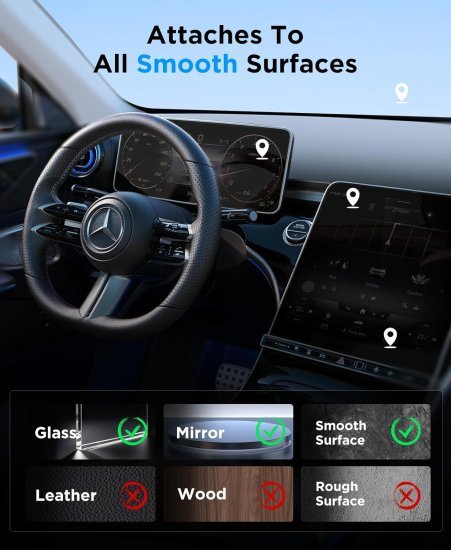 Vacuum Magnetic Phone Holder Mobile Stand - 1278
