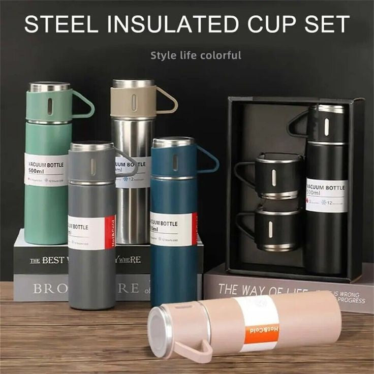 Unique Bazar: Colorful Vacuum Flask Cup Set