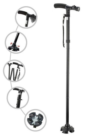 Walking stick With LED Torch