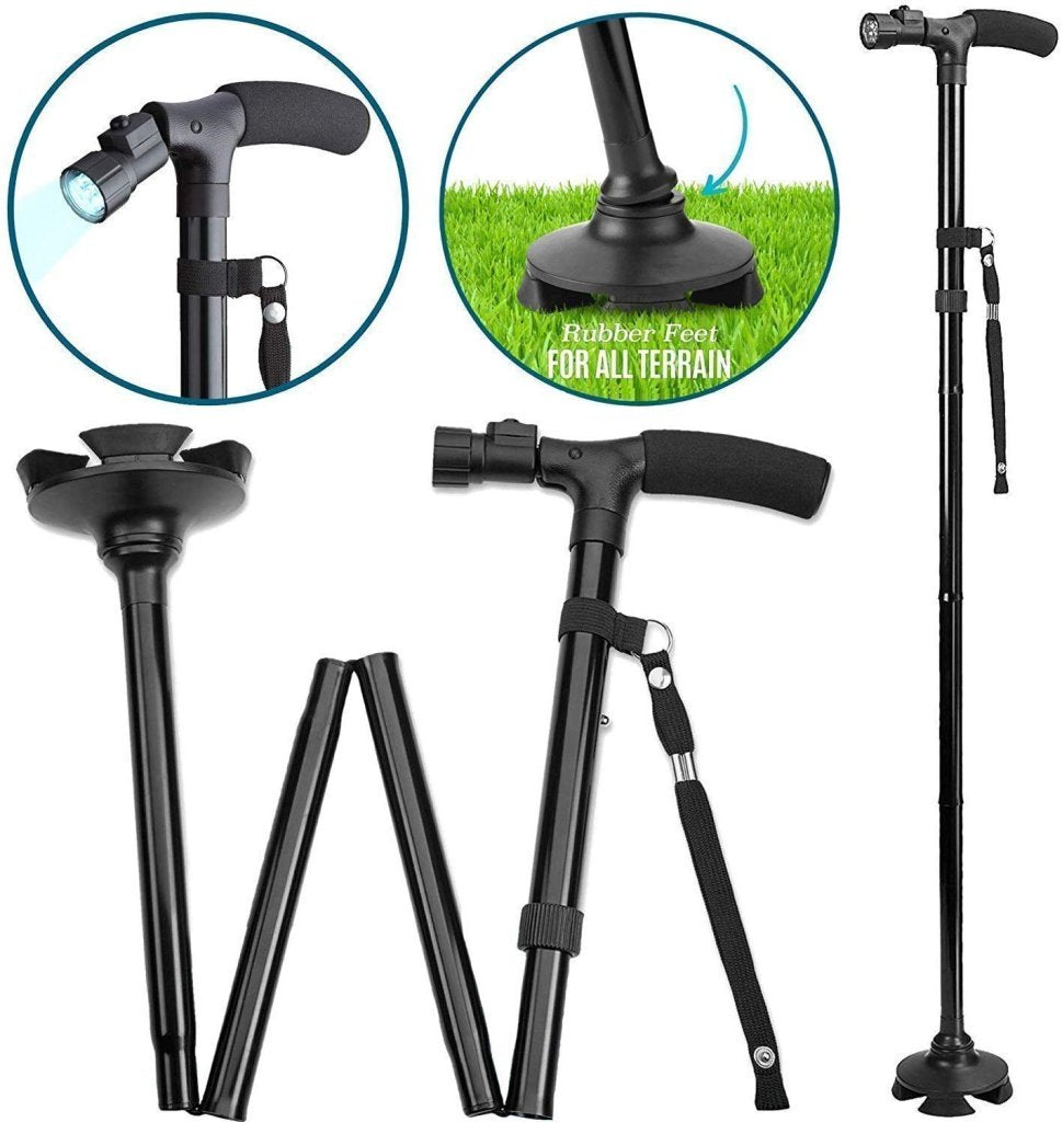 Walking stick With LED Torch